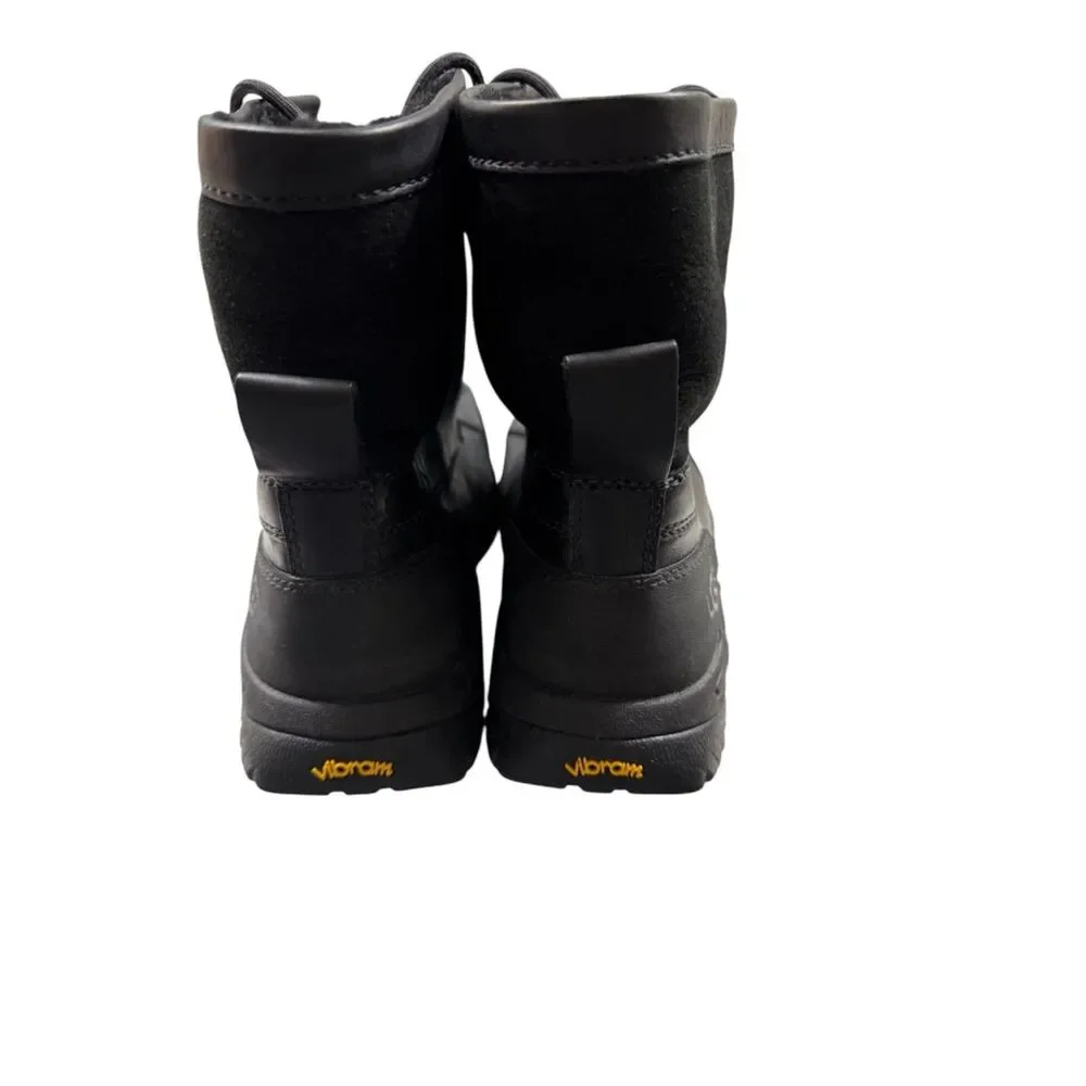 UGG Australia Waterproof Black Leather Winter Snow Boots Vibram Sole